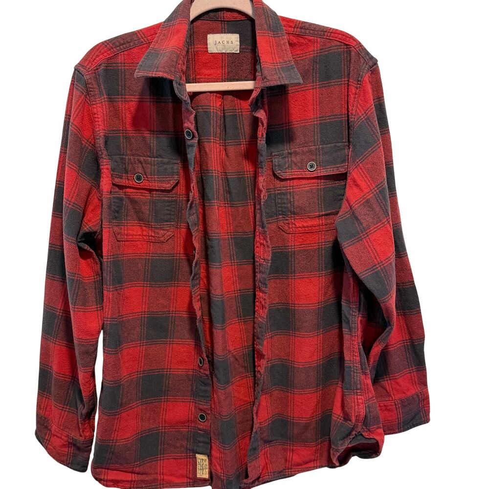 Jach’s Red and Black Flannel Button up Size L